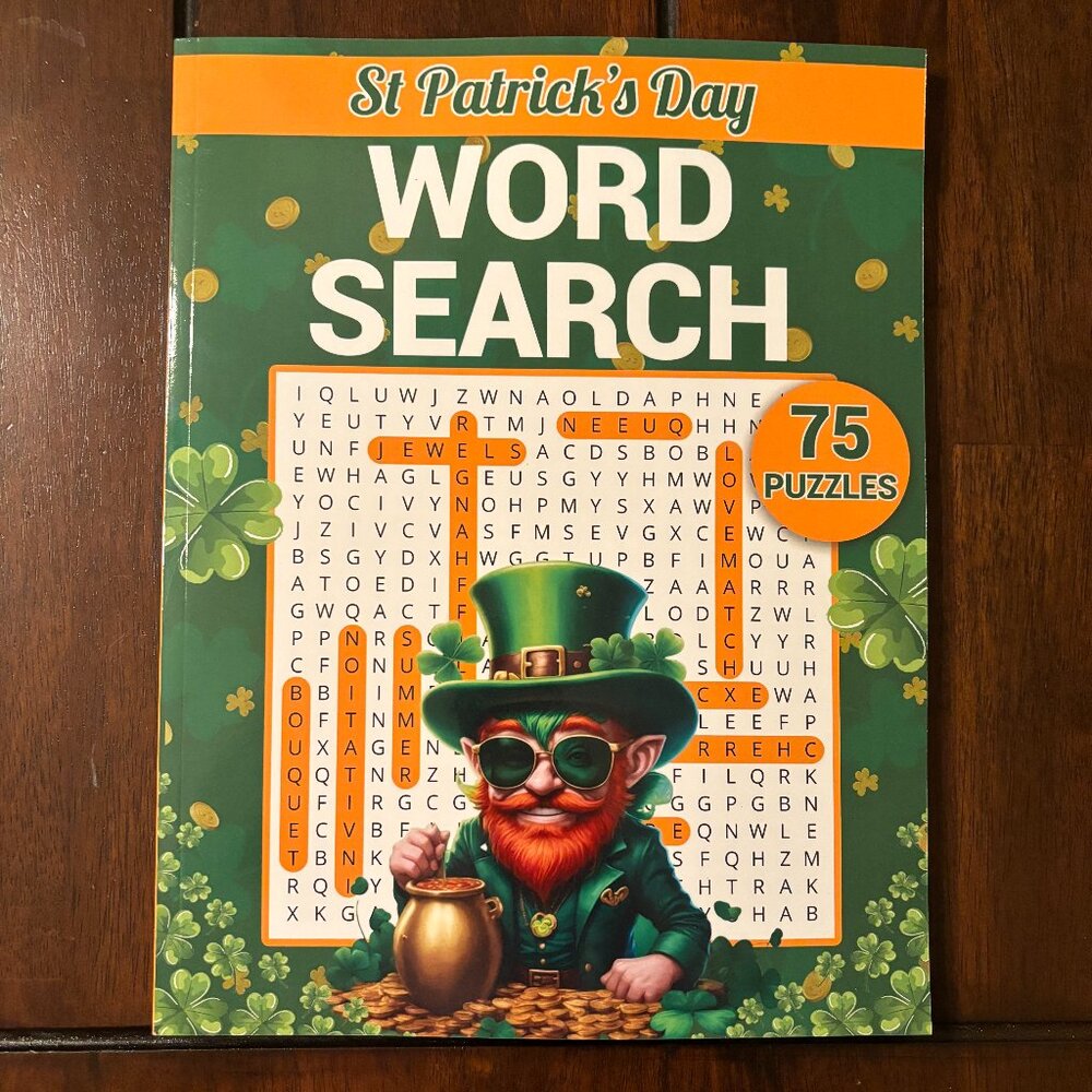 St. Patrick's Day Word Search Large Print: 75 Irish Holiday Themed Puzzles